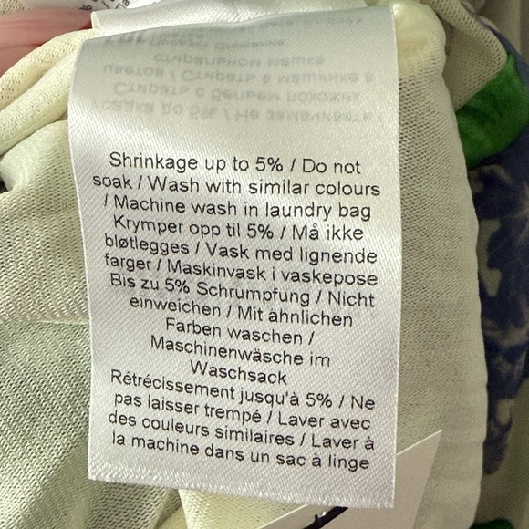 NWT Ganni Womens Short Sleeve Floral Ruched Mini Dress Size Sz34 (2) - Picture 8 of 8